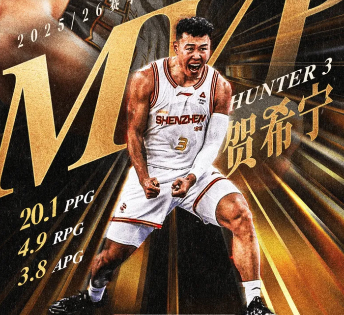 爱游戏中国官网-收获CBA常规赛MVP，贺希宁感慨万千！|深圳队|cba联赛|篮板|大奖|球员_新浪体育_新浪新闻